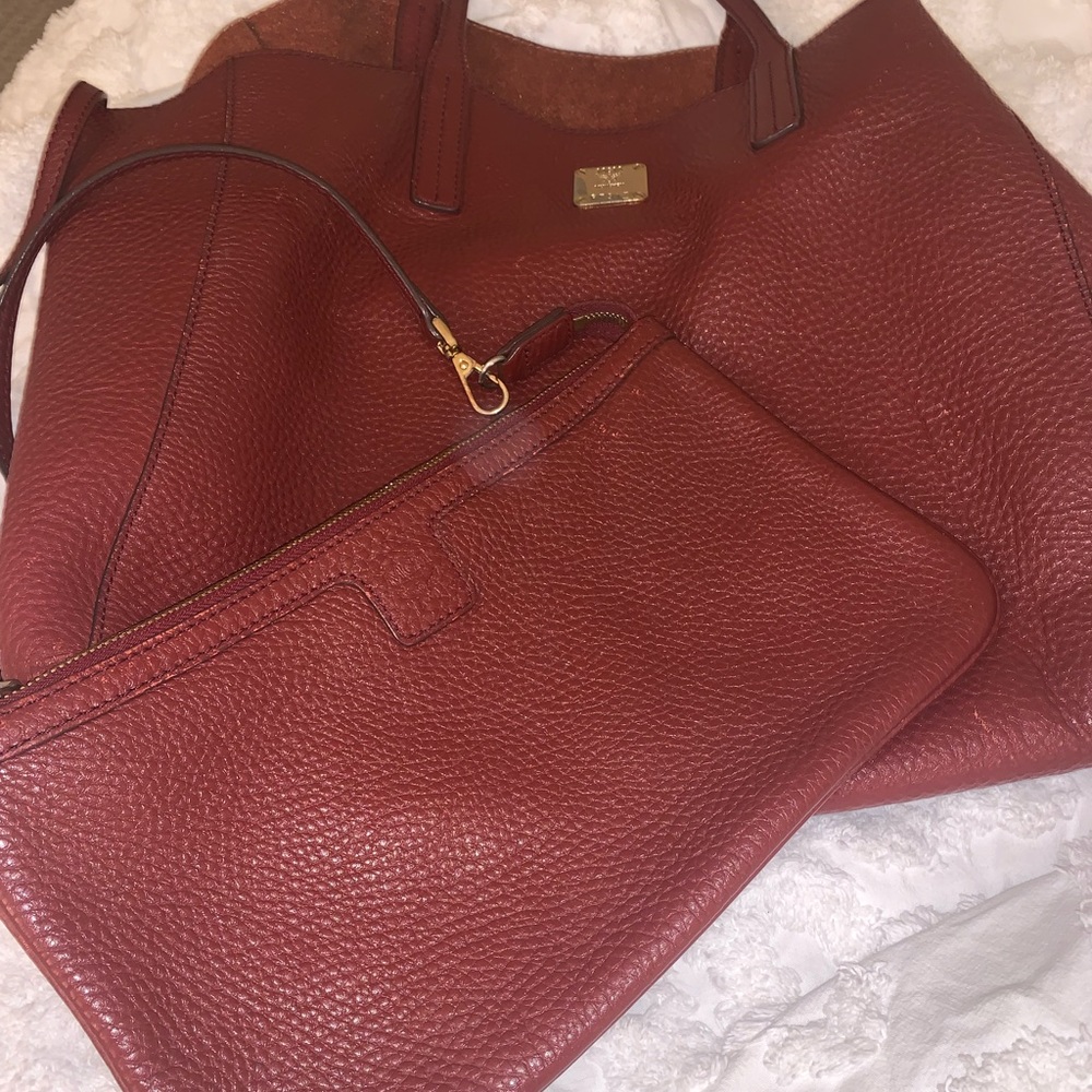 MCM Reversible Shopper Leather Tote Bag